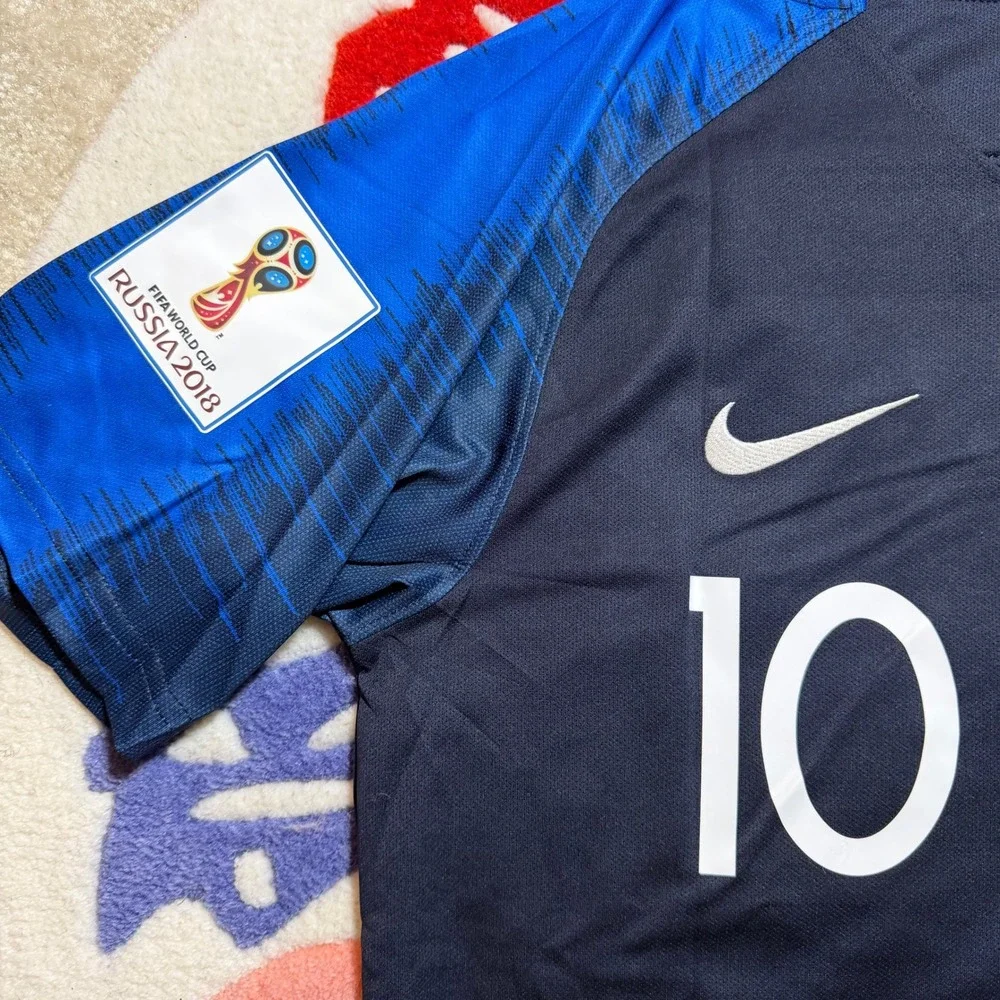 Nike France 2018 World Cup Mbappe 10 Jersey Navy Blue Mens Medium
